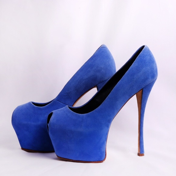Giuseppe Zanotti Blue Heels - Picture 4 of 5
